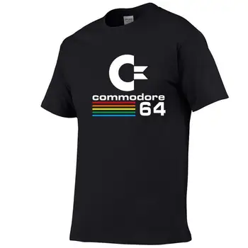 Мъжки тениски 2023, Лятна тениска с принтом Commodore 64, C64, SID Amiga, Страхотна Дизайнерска тениска в Ретро стил, Тениска с къс ръкав, Мъжки Дрехи