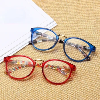 Нови дамски очила за четене от смола с флорални принтом, увеличаване на очила за далекогледство, очила за четене мъжки
