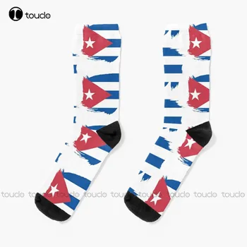 Нови Чорапи с рисувани Хартата на Куба, Чорапи за софтбол, Персонални Чорапи за възрастни Унисекс по Поръчка, популярните празнични Подаръци, Чорапи за тийнейджъри