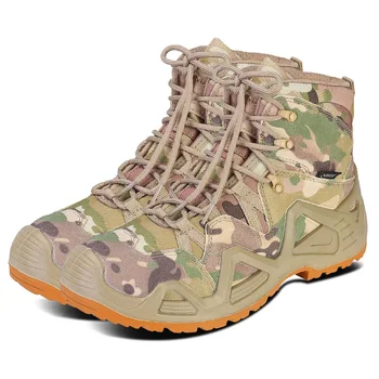 Новост 2023, Мъжки Бойни Тактически Военни Обувки, Армейските Фенове, Улични Пешеходни Спортни Обувки За Катерене, Защитни Обувки за Пустинята, Мъжки Обувки За Работа