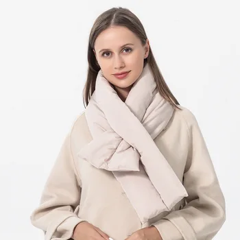 Обикновен зимен женски шал, топъл сгъсти ветрозащитный широк пуховый памук шал, женски зимен монофонични топлинна шал
