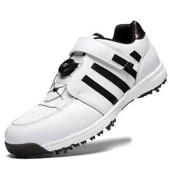 Обувки за голф, футболни обувки, Мъжки обувки за професионална тренировки на закрито и открито, Спортни маратонки с въртяща се ключалка за Мъже, спортни обувки за обучители