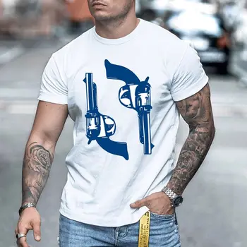 Оригинална Дизайнерска Тениска за Мъже с 3D Принтом, Ежедневни Риза с кръгло Деколте, Бързосъхнеща Изискан Дамски Дрехи Безплатна Доставка