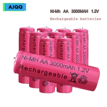 Продажба AJQQ NI-MH AA 1.2 v 3000MAH Батерия Alkaliney Батерия За Часа на Батерия Камера Играчки MP3/MP4