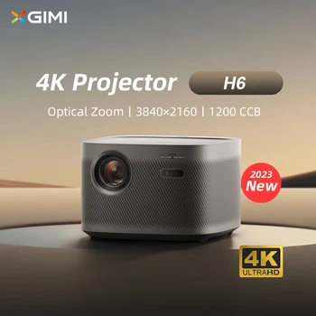 Проектор XGIMI H6 4K 3840 × 2160 точки на инч с оптично увеличение DLP LED 3D Видеобумерный за Домашно Кино