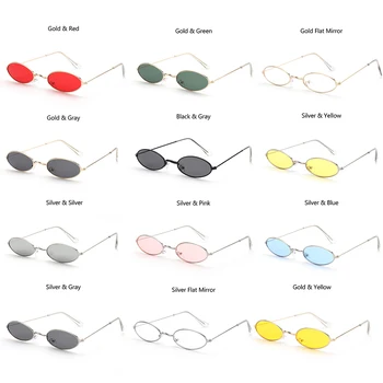Ретро Метални кръгли Слънчеви очила Моден Дизайн Малък Дограма Реколта Нюанси Очила Слънчеви Очила за Мъже, Жени Летните аксесоари