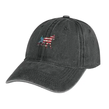 Сбруя Състезателни Американски флаг Сбруя на Коня Ковбойская шапка шапки шофьор на камион реколта вафен сладки шапки мъжки женски