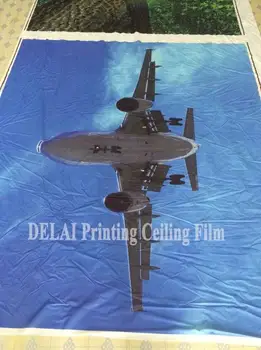 Таванна филм за печат на самолета SV-4109 Overlook, синьото небе, във въздуха, таван от PVC фолио