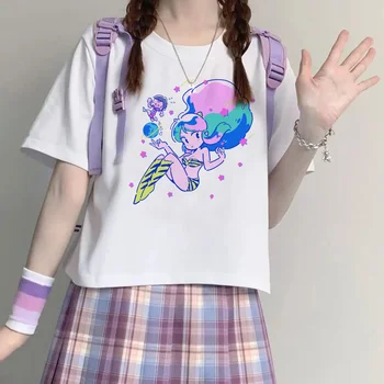 тениска urusei yatsura, дамски забавна тениска, облекла в стил харадзюку за момичета