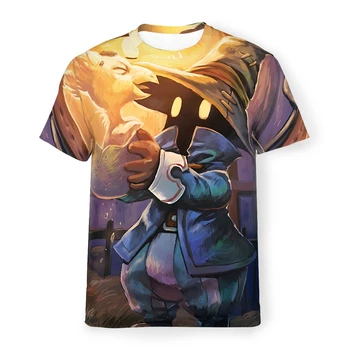 Тениска от полиестер Vivi Mam Final Fantasy, градинска дрехи в мъжки стил, тънка тениска с кръгло деколте