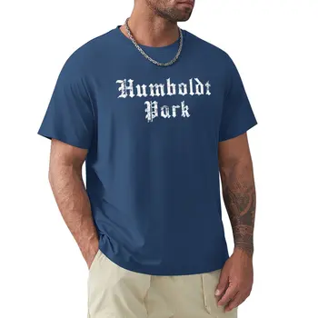 Тениска с типографски дизайн Humboldt Park, тениски оверсайз, мъжки тениски в тежка категория