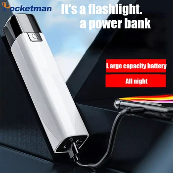 Уличен мини-преносим фенер Факел Lanterna може да се използва като източник на захранване за мобилен телефон с USB кабел и с батерия