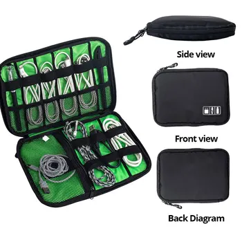 Цифров Чанта за съхранение и USB-Кабел за трансфер на Данни, Органайзер, Кабел за слушалки, чанта за зареждане на писалки, чанта за съкровище